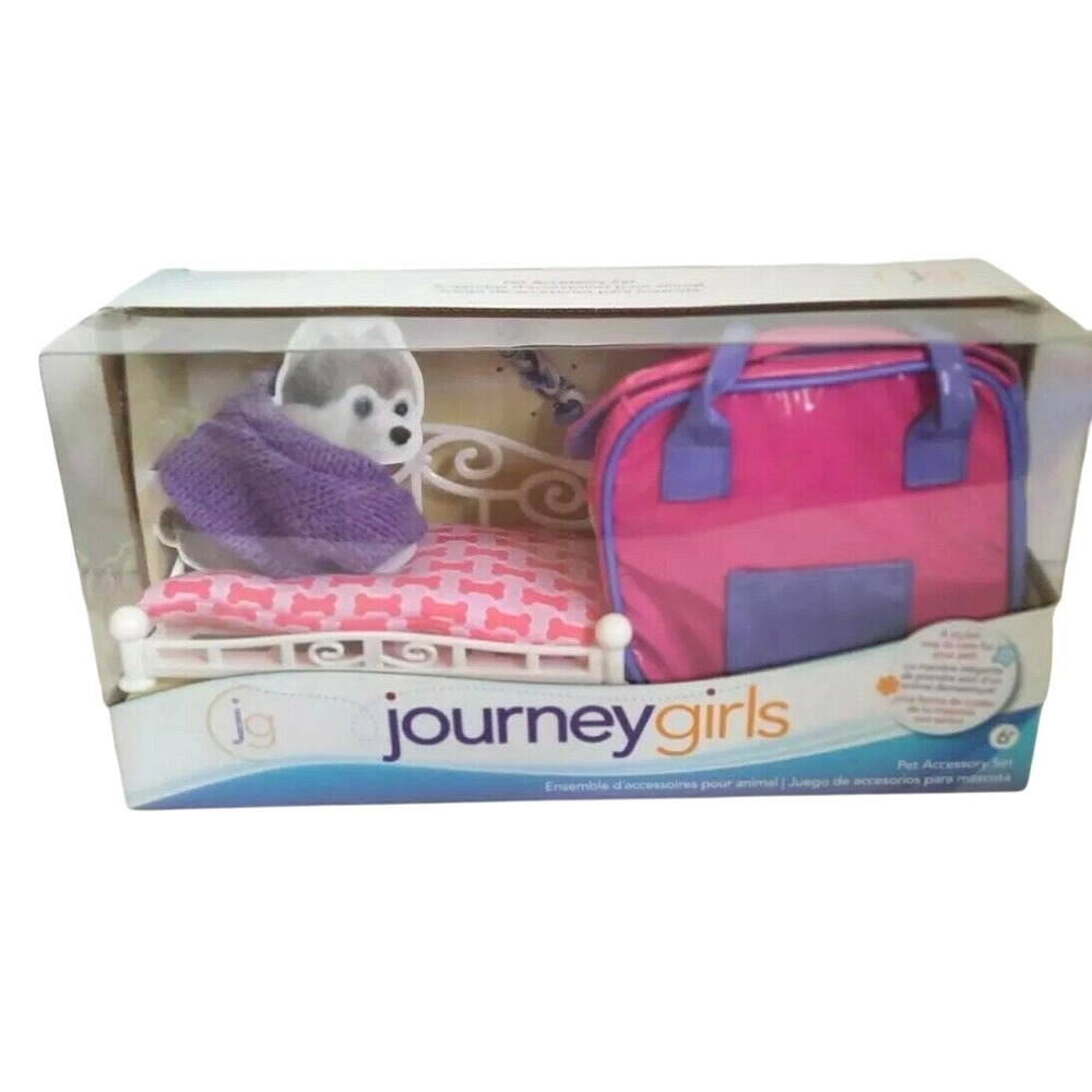 Journey Girls Pet Accessory Set Pink Carrier Bed Sweater Toys R Us NIB